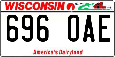 WI license plate 696OAE