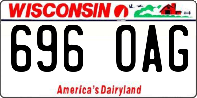 WI license plate 696OAG