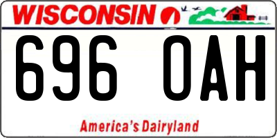 WI license plate 696OAH