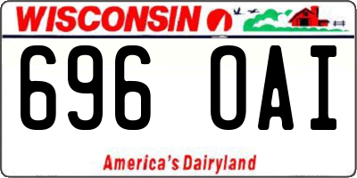 WI license plate 696OAI
