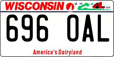 WI license plate 696OAL