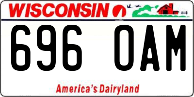 WI license plate 696OAM