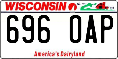 WI license plate 696OAP