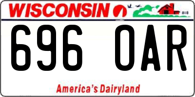 WI license plate 696OAR