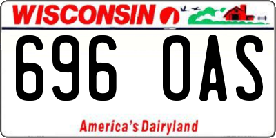 WI license plate 696OAS