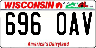 WI license plate 696OAV
