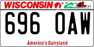 WI license plate 696OAW