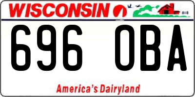 WI license plate 696OBA