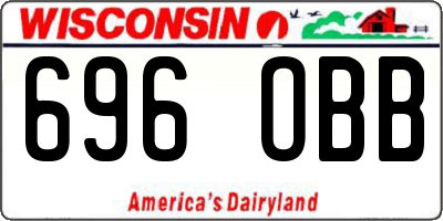WI license plate 696OBB