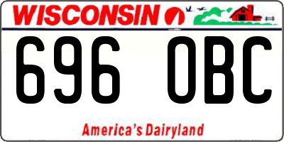 WI license plate 696OBC