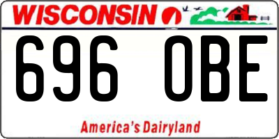 WI license plate 696OBE