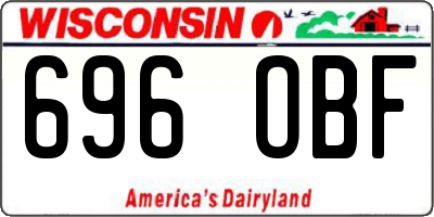 WI license plate 696OBF