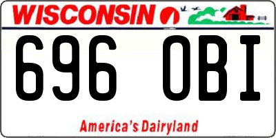 WI license plate 696OBI