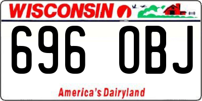 WI license plate 696OBJ