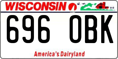 WI license plate 696OBK