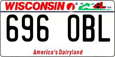 WI license plate 696OBL