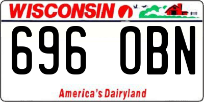 WI license plate 696OBN
