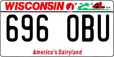 WI license plate 696OBU
