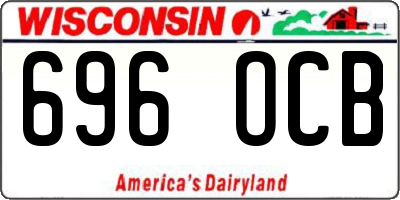 WI license plate 696OCB
