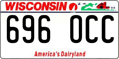 WI license plate 696OCC