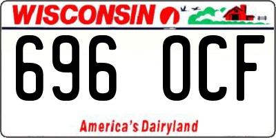 WI license plate 696OCF