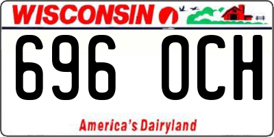 WI license plate 696OCH