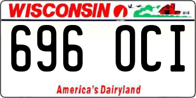 WI license plate 696OCI