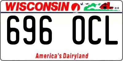 WI license plate 696OCL