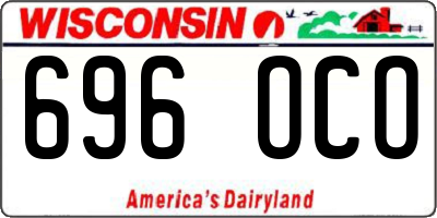 WI license plate 696OCO
