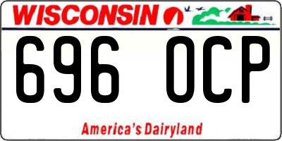 WI license plate 696OCP