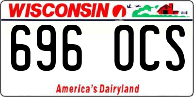 WI license plate 696OCS