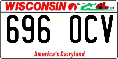 WI license plate 696OCV