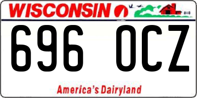 WI license plate 696OCZ
