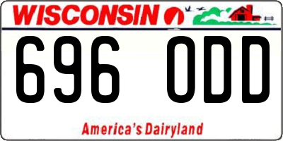 WI license plate 696ODD