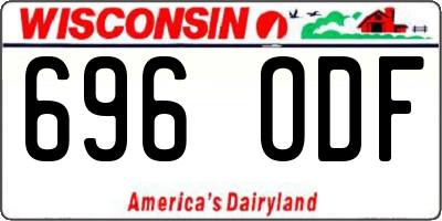 WI license plate 696ODF