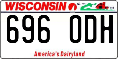 WI license plate 696ODH