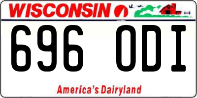 WI license plate 696ODI