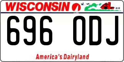 WI license plate 696ODJ
