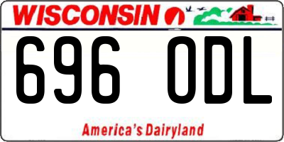WI license plate 696ODL