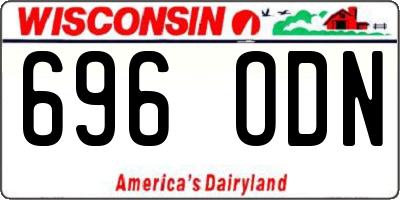 WI license plate 696ODN