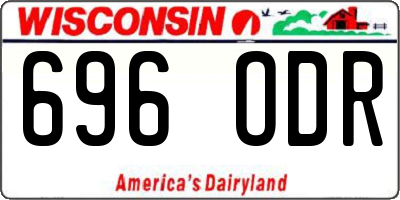 WI license plate 696ODR