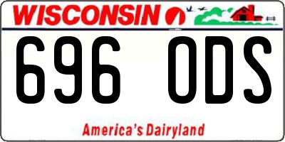 WI license plate 696ODS