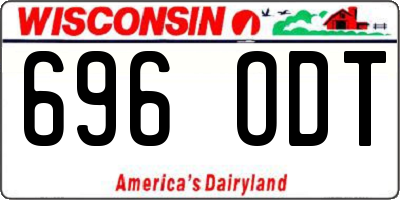 WI license plate 696ODT