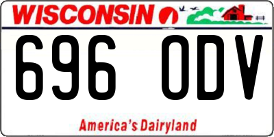 WI license plate 696ODV
