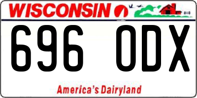 WI license plate 696ODX