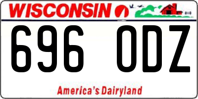 WI license plate 696ODZ