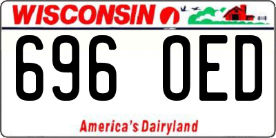 WI license plate 696OED