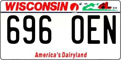 WI license plate 696OEN