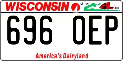 WI license plate 696OEP