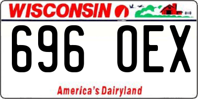 WI license plate 696OEX